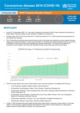 WHO Thailand Situation Report