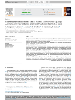 Eccentric Exercise in Ischemic Cardiac Patients and Functional Capacity