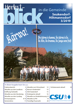 In Die Gemeinde Seukendorf- Hiltmannsdorf 3/2019