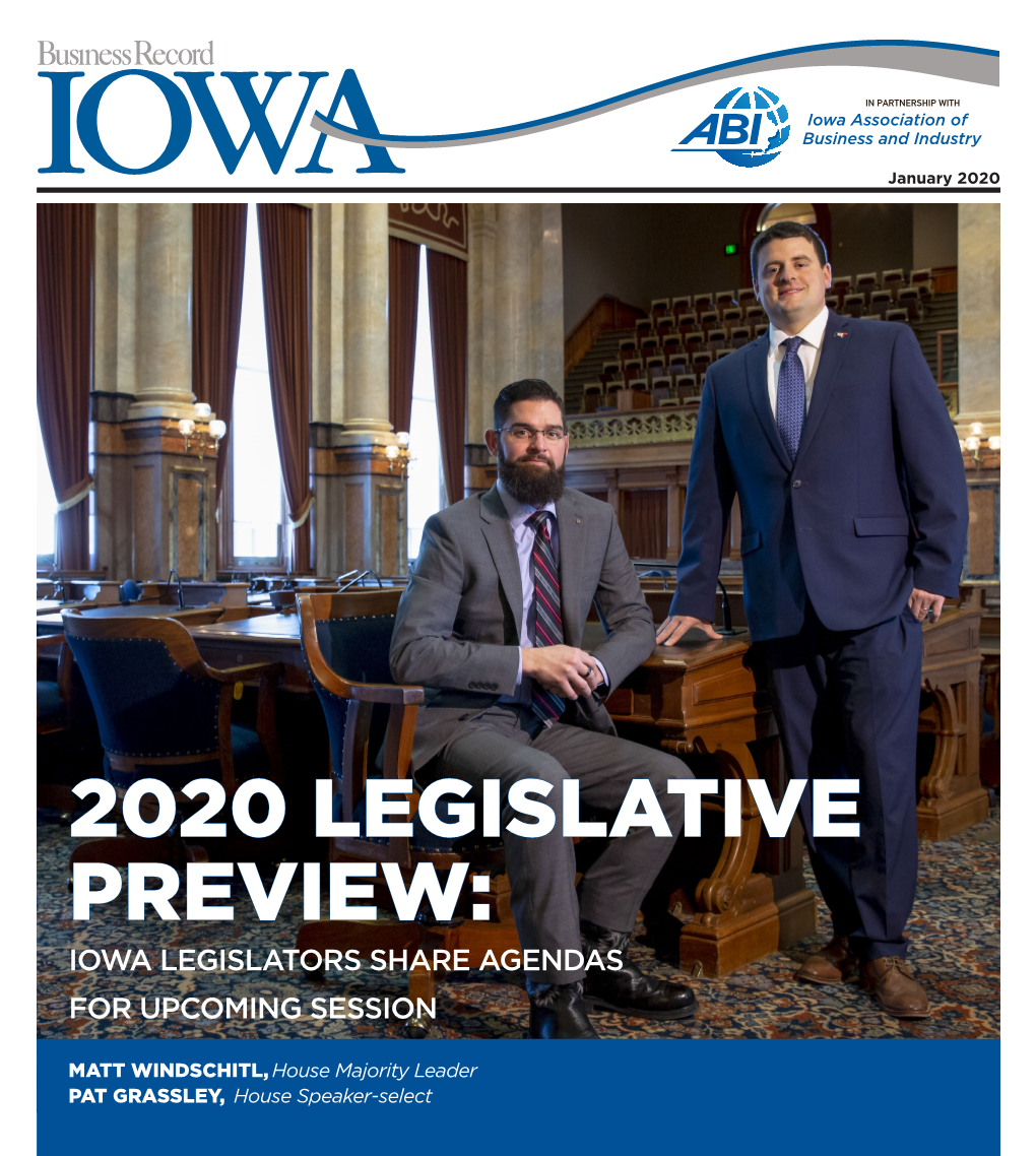 2020 Legislative Preview: Iowa Legislators Share Agendas for Upcoming Session