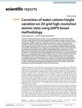 Correction of Water Column Height Variation on 2D Grid High-Resolution