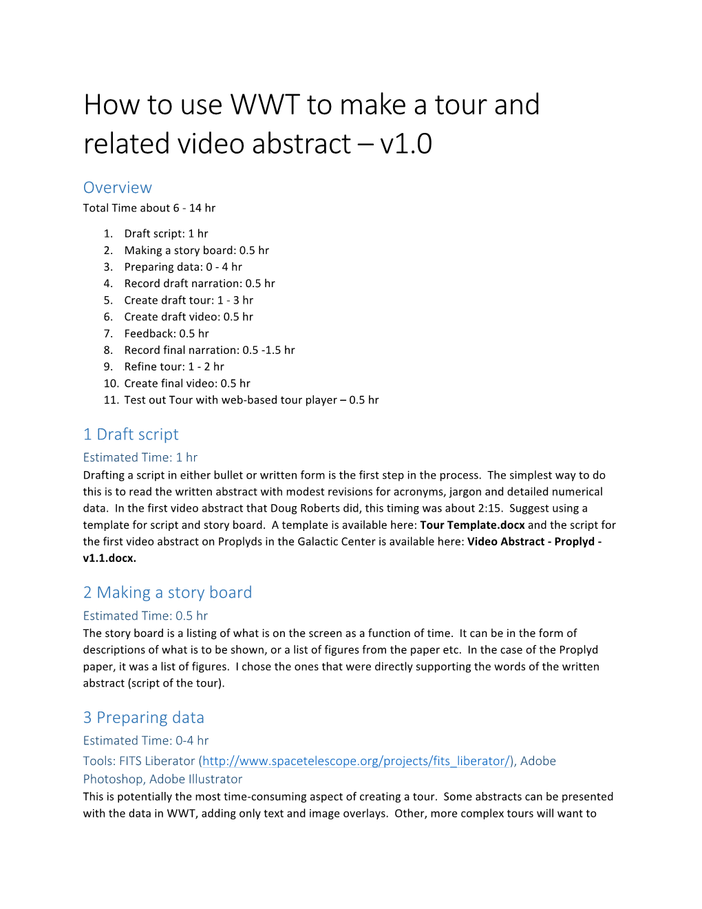 Using WWT to Make Video Abstracts.Docx