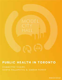 Public Health in Toronto Committee, and Am a Senior at Westdale Secondary School