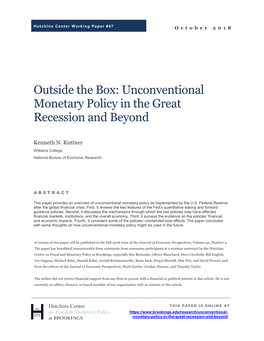 Unconventional Monetary Policy in the Great Recession and Beyond