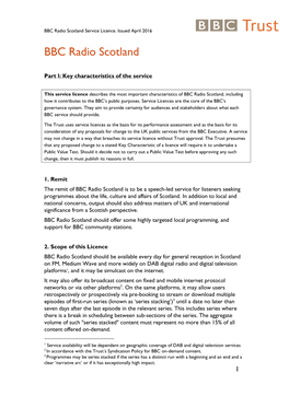 BBC Radio Scotland Service Licence