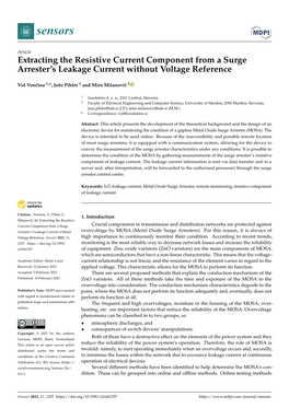 Extracting the Resistive Current Component from a Surge Arrester's