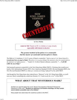 The New King James Bible: Counterfeit