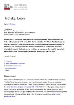 Trotsky, Leon | 1914-1918-Online