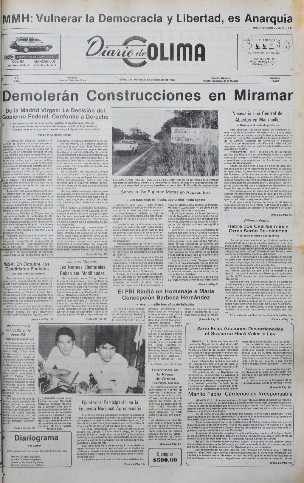 Demolerán Construcciones En Miramar