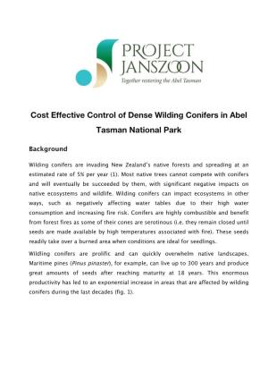 Cost Effective Control of Dense Wilding Conifers in Abel Tasman National Park