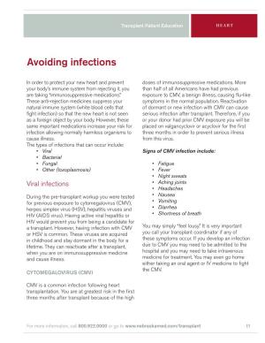 Avoiding Infections
