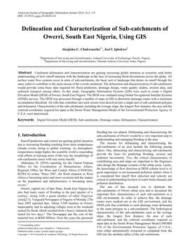 Digital Elevation Model (DEM) of Owerri, South East Nigeria
