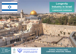Longevity Industry in Israel LANDSCAPE OVERVIEW