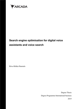 Search Engine Optimisation for Digital Voice Assistants and Voice Search