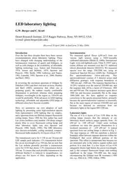 LED Laboratory Lighting [PDF]