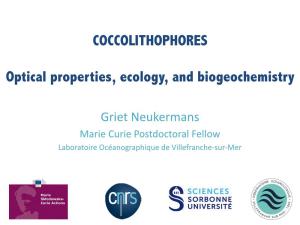 COCCOLITHOPHORES Optical Properties, Ecology, And