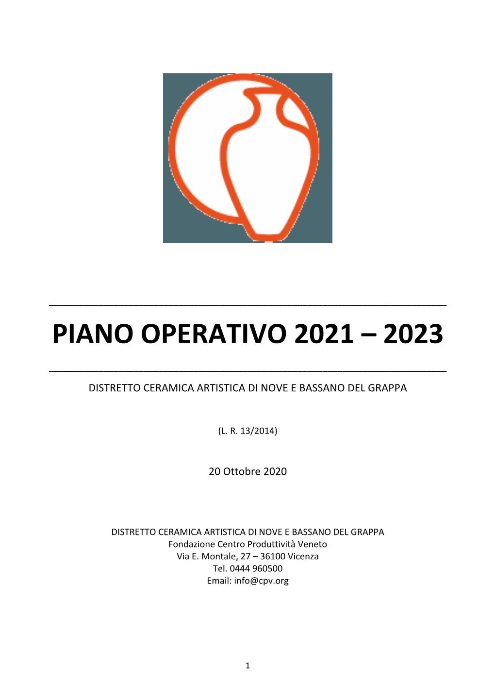 Piano Operativo 2021 – 2023