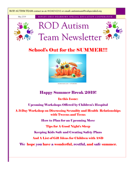 ROD Autism Team Newsletter