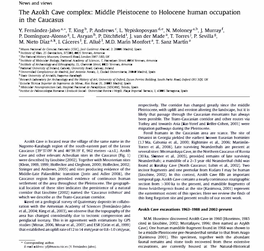 The Azokh Cave Complex: Middle Pleistocene to Holocene Human Occupation in the Caucasus
