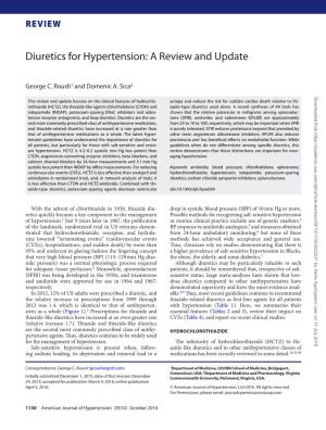 3. Diuretics for Hypertension-A Review and Update