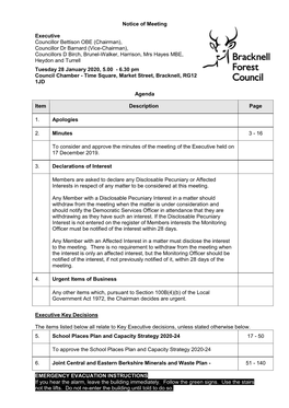 (Public Pack)Agenda Document for Executive, 28/01/2020 17:00