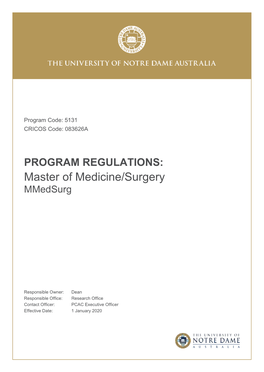 Master of Medicine/Surgery Mmedsurg