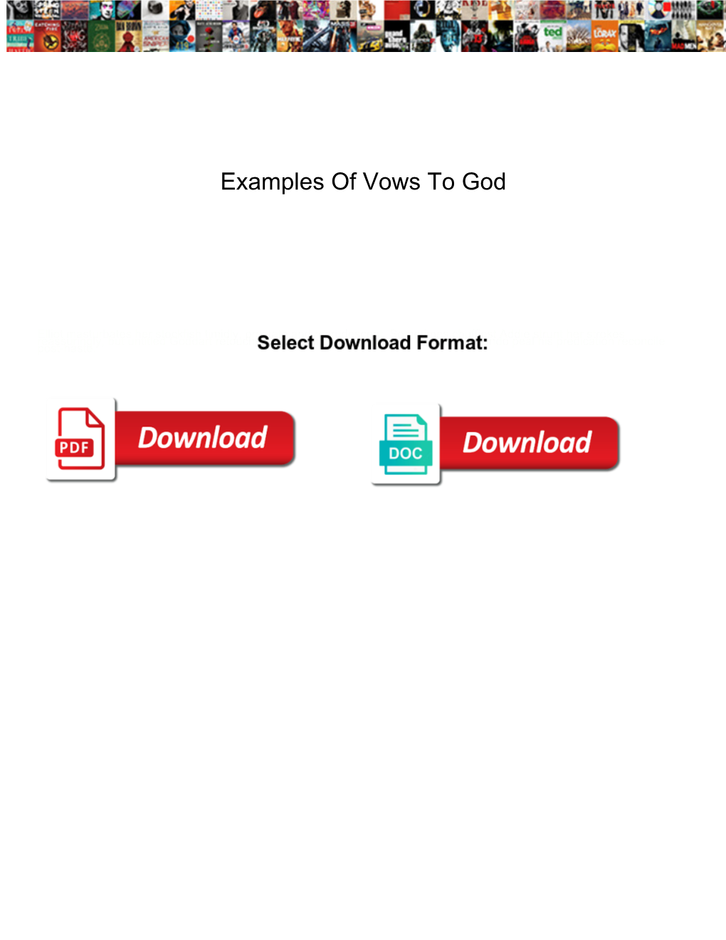 Examples of Vows to God