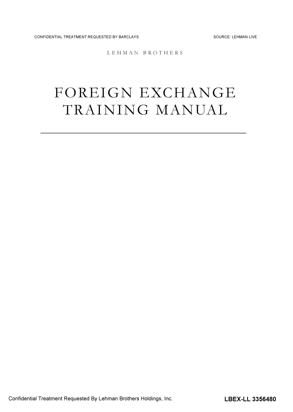 Foreign Exchange Training Manual