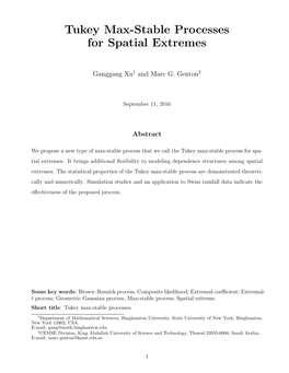 Tukey Max-Stable Processes for Spatial Extremes