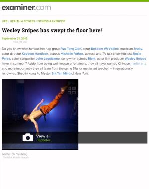 Wesley Snipes Has Swept the Floor Here! | Examiner.Com
