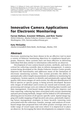 Innovative Camera Applications for Electronic Monitoring