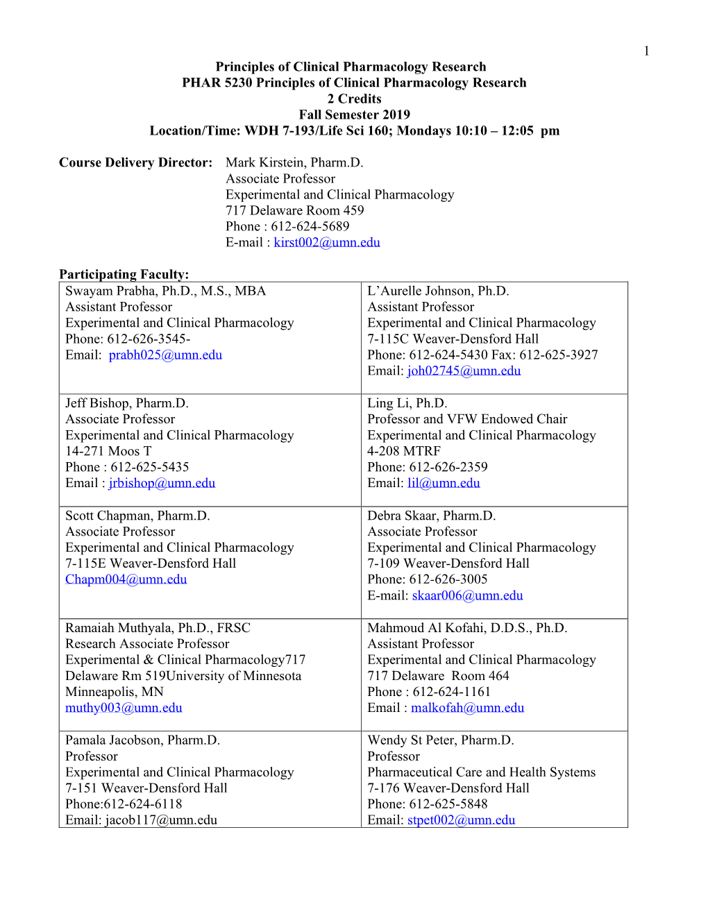 Principles of Clinical Pharmacology Research