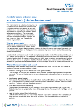 Wisdom Teeth (Third Molars) Removal