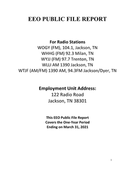 Eeo Public File Report