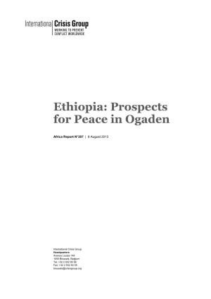 Ethiopia: Prospects for Peace in Ogaden