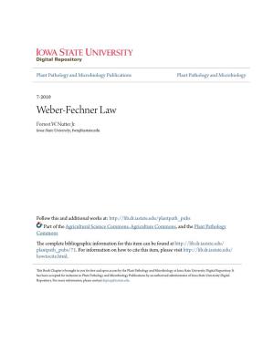 Weber-Fechner Law Forrest W