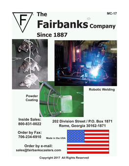 Fairbanks Company Since 1887