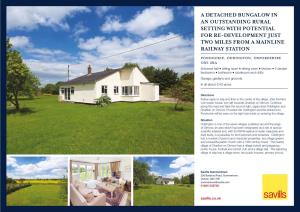 A Detached Bungalow in an Outstanding Rural Setting