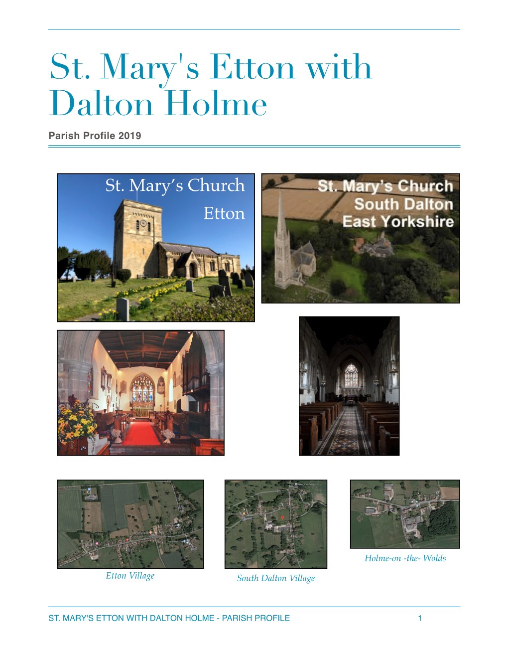 St. Mary's Etton with Dalton Holme Parish Profile 2019