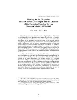Bishop Charles Leo Nelligan and the Creation of the Canadian Chaplain Service (Roman Catholic), 1939-19451