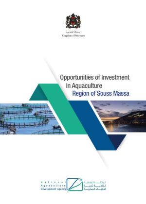 Opportunities of Investment in Aquaculture Region of Souss Massa
