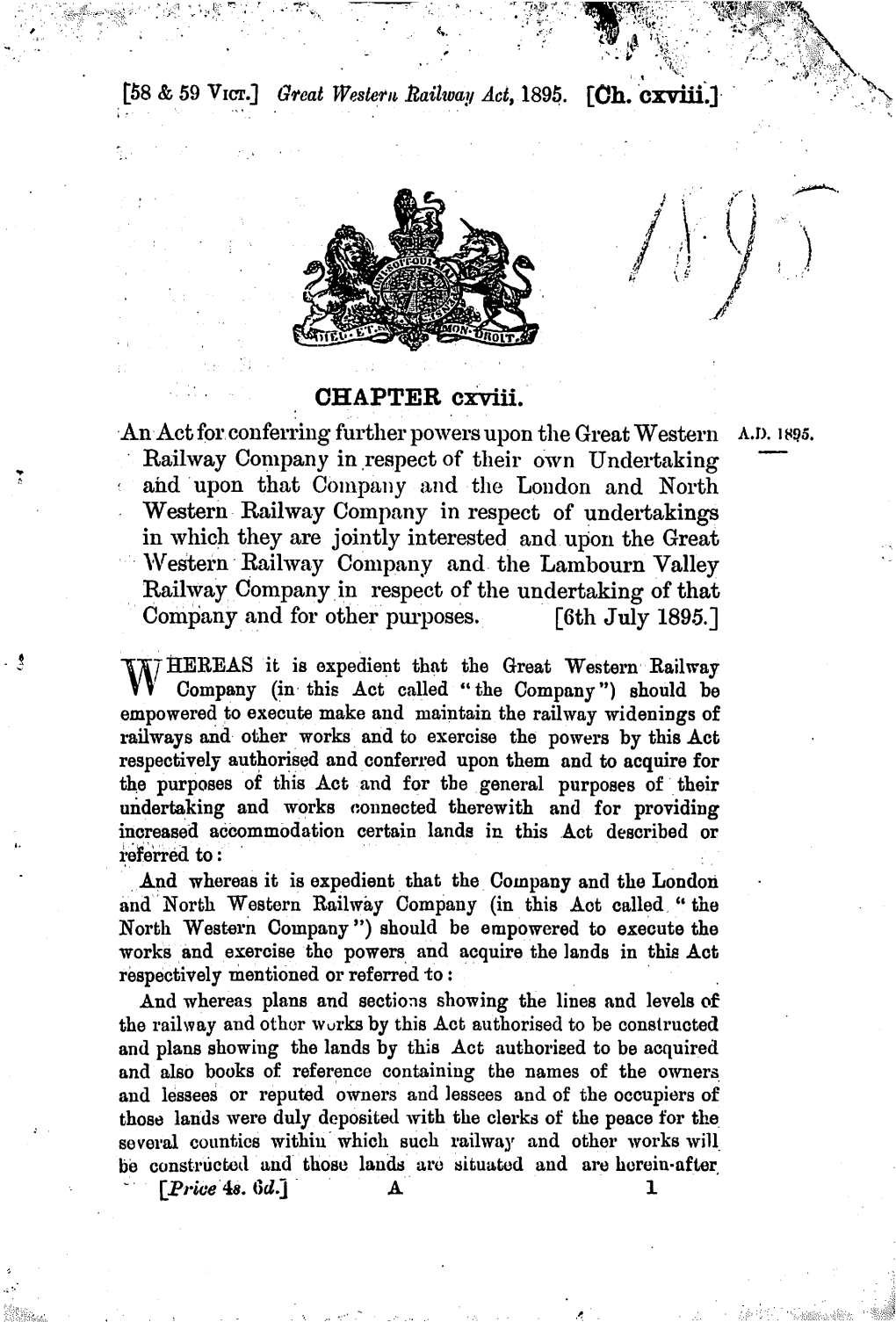 G'i'eat Western Railway Act,1895, [58