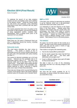 Election 2014 (Final Result) Data Insights Topix