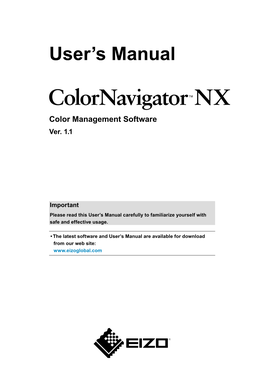 Colornavigator NX User's Manual