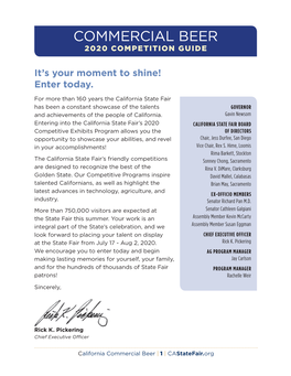 Commercial Beer 2020 Competition Guide