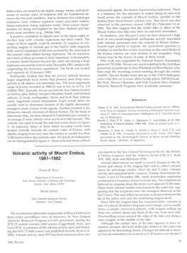 Volcanic Activity of Mount Erebus, 1981-1982