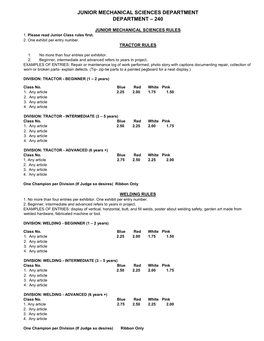 240 Junior Mechanical Sciences