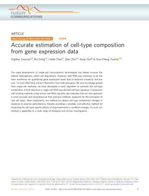 Accurate Estimation of Cell-Type Composition from Gene Expression Data