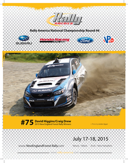 July 17-18, 2015 Rally.Com Newry – Maine Errol – New Hamphire