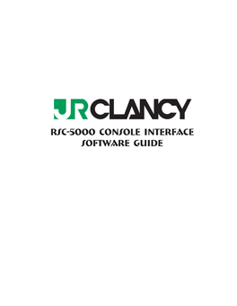 Rsc-5000 Console Interface Software Guide